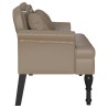 Banc Chesterfield Cappuccino 120,5 x 65 x 75 cm Simili cuir 512560512560