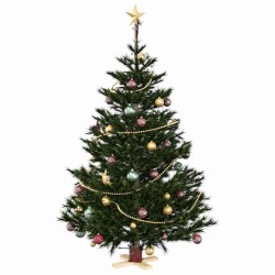 Pied de Sapin de Noël 1.73 Rouge 50 x 50 x 16 cm Pin massif 512562512562