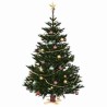 Pied de Sapin de Noël 1.73 Rouge 50 x 50 x 16 cm Pin massif 512562512562