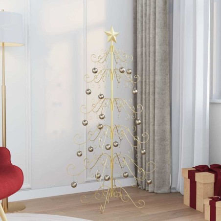 Arbre de Noël en métal Doré 150 cm Acier peint par poudre 512563512563