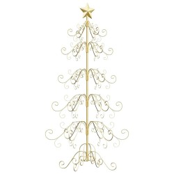 Arbre de Noël en métal Doré 150 cm Acier peint par poudre 512563512563