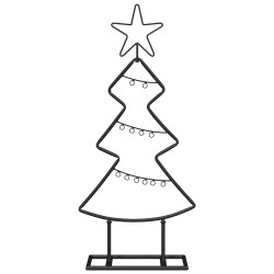 Arbre de Noël en métal avec support Noir 60 cm Acier 512565512565