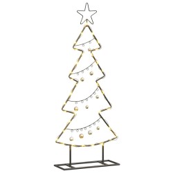 Arbre de Noël en métal avec support Noir 90,5 cm Acier 512566512566