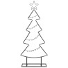 Arbre de Noël en métal avec support Noir 90,5 cm Acier 512566512566