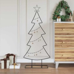 Arbre de Noël en métal avec support Noir 125 cm Acier 512567512567