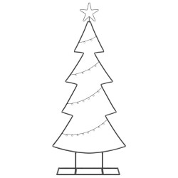 Arbre de Noël en métal avec support Noir 125 cm Acier 512567512567