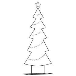 Arbre de Noël en métal avec support Noir 150 cm Acier 512568512568