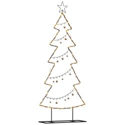 Arbre de Noël en métal avec support Noir 150 cm Acier 512568512568