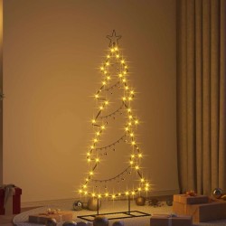 Arbre de Noël en métal avec support Noir 150 cm Acier 512568512568