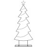 Arbre de Noël en métal avec support Noir 150 cm Acier 512568512568