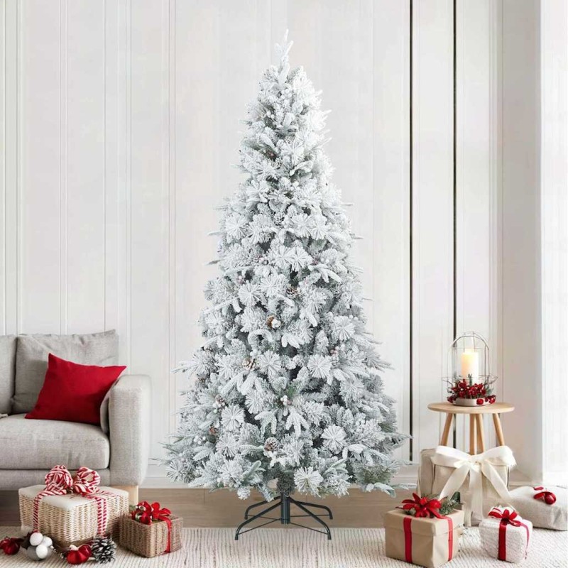 Sapin de Noël artificiel à branches pliantes, duveteux de neige 512572512572