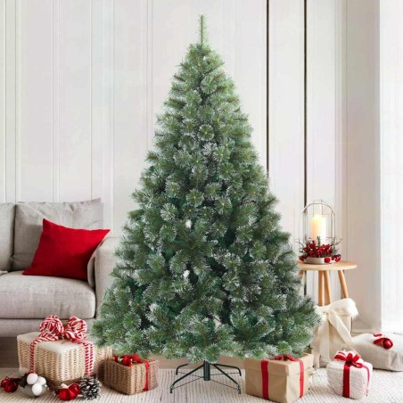 Sapin de Noël artificiel à branches pliantes, duveteux de neige 512577512577