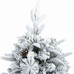 Sapin de Noël artificiel à branches pliantes, duveteux de neige 512580512580