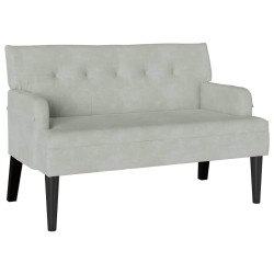 Banc Chesterfield Gris clair 112 x 65,5 x 75 cm Velours 512583512583