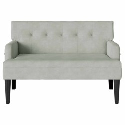 Banc Chesterfield Gris clair 112 x 65,5 x 75 cm Velours 512583512583