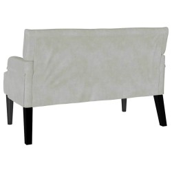 Banc Chesterfield Gris clair 112 x 65,5 x 75 cm Velours 512583512583