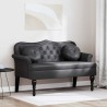 Banc Chesterfield Noir 120,5 x 65 x 75 cm Simili cuir 512584512584