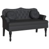 Banc Chesterfield Noir 120,5 x 65 x 75 cm Simili cuir 512584512584