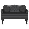 Banc Chesterfield Noir 120,5 x 65 x 75 cm Simili cuir 512584512584