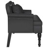 Banc Chesterfield Noir 120,5 x 65 x 75 cm Simili cuir 512584512584