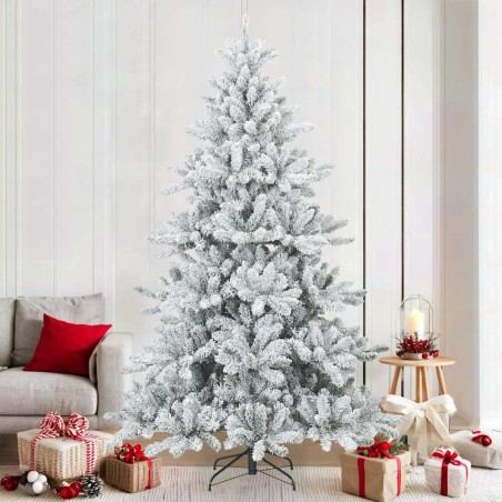 Sapin de Noël artificiel à branches pliantes, duveteux de neige 512589512589