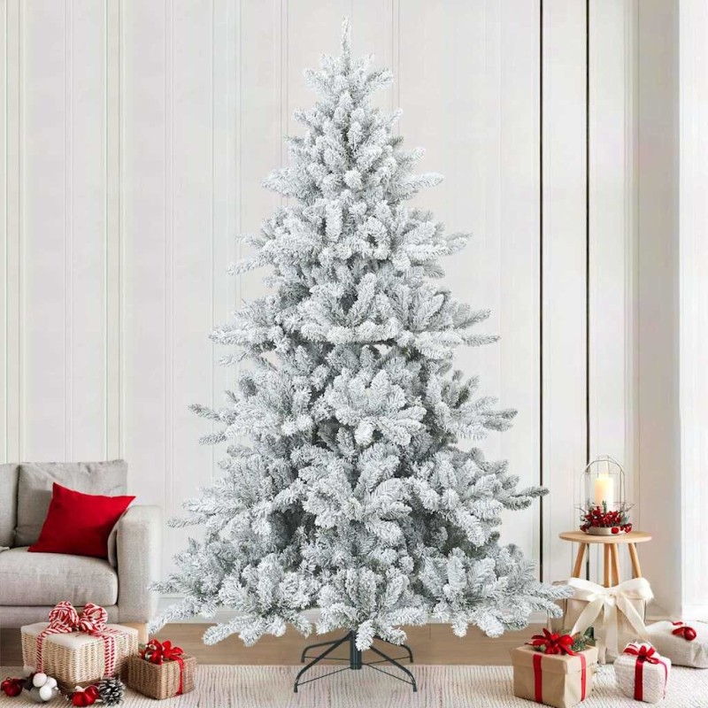 Sapin de Noël artificiel à branches pliantes, duveteux de neige 512590512590