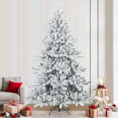 Sapin de Noël artificiel à branches pliantes, duveteux de neige 512590512590