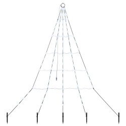 Arbre de Noël LED avec piquets au sol Blanc froid 182 cm Métal 512600512600