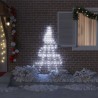 Arbre de Noël LED avec piquets au sol Blanc froid 182 cm Métal 512600512600