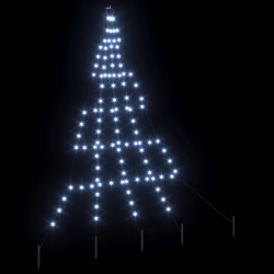 Arbre de Noël LED avec piquets au sol Blanc froid 182 cm Métal 512600512600