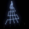 Arbre de Noël LED avec piquets au sol Blanc froid 182 cm Métal 512600512600