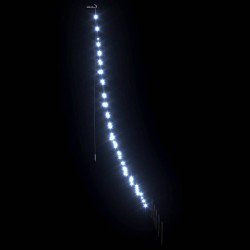 Arbre de Noël LED avec piquets au sol Blanc froid 182 cm Métal 512600512600
