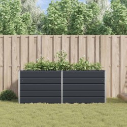 Jardinière Anthracite 195 x 100 x 75 cm Acier galvanisé 512601512601