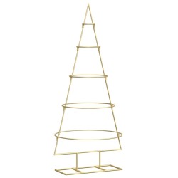 Arbre de Noël en métal Doré 125 cm Acier peint par poudre 512602512602