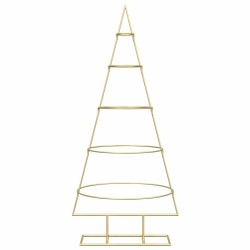 Arbre de Noël en métal Doré 125 cm Acier peint par poudre 512602512602