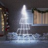 Arbre de Noël LED avec piquets au sol Blanc froid 306 cm Métal 512604512604