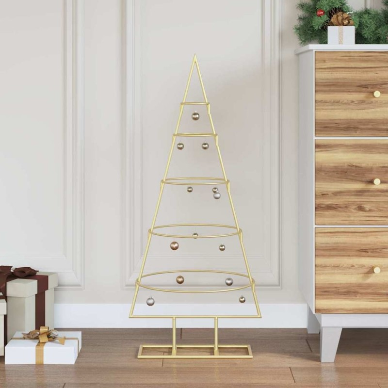 Arbre de Noël en métal Doré 90 cm Acier peint par poudre 512606512606