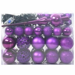 Ensemble de Boules de Noël avec 150 LED 61 pcs Lilas Plastique 512614512614
