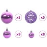 Ensemble de Boules de Noël avec 150 LED 61 pcs Lilas Plastique 512614512614