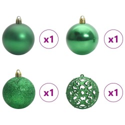 Ensemble de Boules de Noël 61 pcs Multicolore Plastique 512618512618