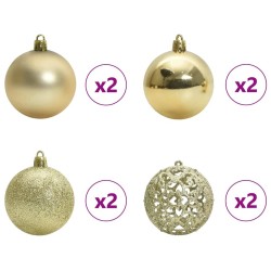 Ensemble de Boules de Noël 61 pcs Multicolore Plastique 512618512618
