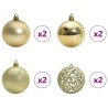 Ensemble de Boules de Noël 61 pcs Multicolore Plastique 512618512618