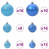Ensemble de Boules de Noël avec 300 LED 120 pcs Bleu Plastique 512619512619