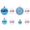 Ensemble de Boules de Noël avec 300 LED 120 pcs Bleu Plastique 512619512619