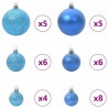 Ensemble de Boules de Noël avec 150 LED 61 pcs Bleu Plastique 512620512620