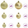 Ensemble de Boules de Noël avec 150 LED 61 pcs Doré Plastique 512621512621