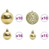 Ensemble de Boules de Noël avec 300 LED 120 pcs Doré Plastique 512622512622