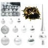 Ensemble de Boules de Noël avec 150 LED 61 pcs Argent Plastique 512623512623