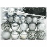 Ensemble de Boules de Noël avec 150 LED 61 pcs Argent Plastique 512623512623