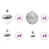 Ensemble de Boules de Noël avec 150 LED 61 pcs Argent Plastique 512623512623